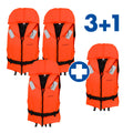 Flytevest sett 4 stk 100 N orange 10-20 kg forfra