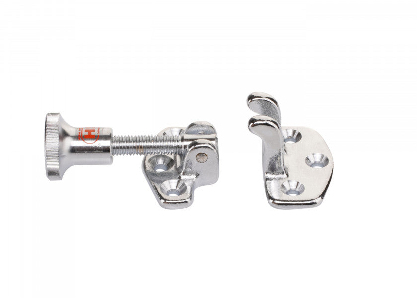 Forlukebeslag forkrommet messing 8 mm bolt bakside