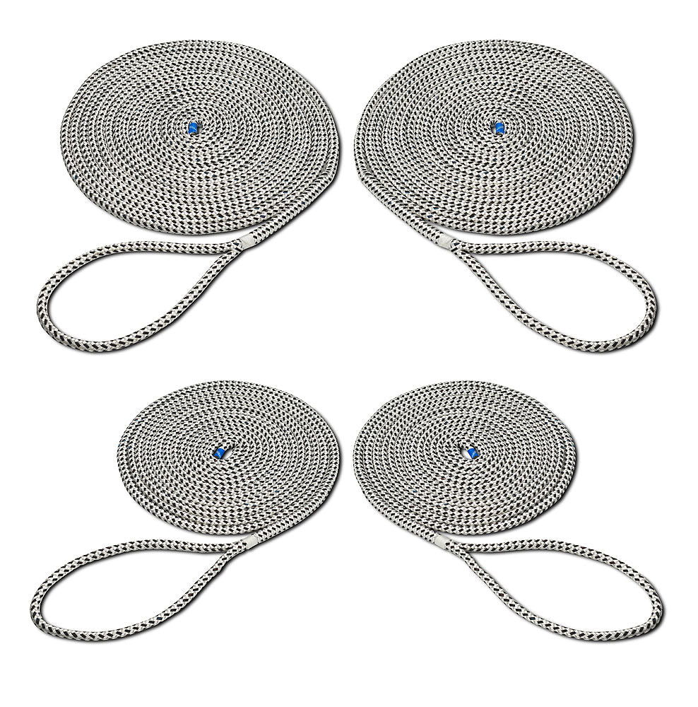 Fortøyningssett 12 mm 2x10 m og 2x6 m 2500 daN - Seilflechter forfra