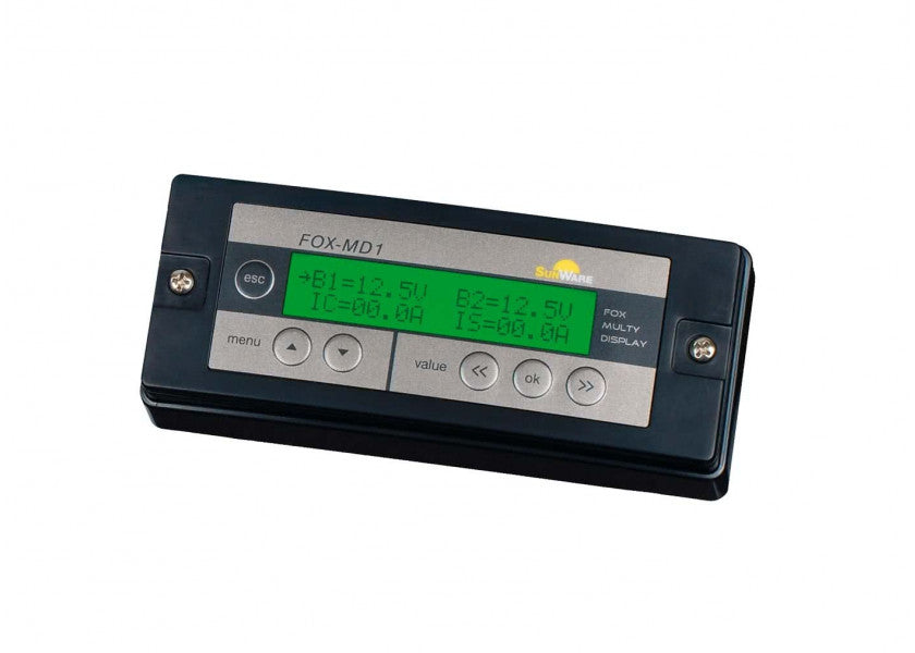 FOX-MD1 fjernkontroll for FOX 220/320 laderegulator forfra