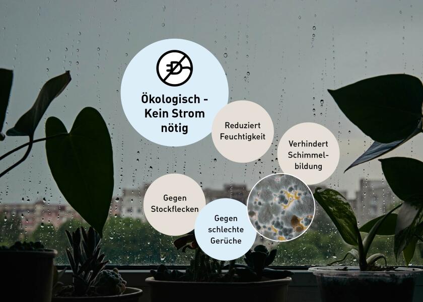 Fuktabsorbator gjenbrukbar 0,75 l for båt og bobil - DRY BAG montert i båt