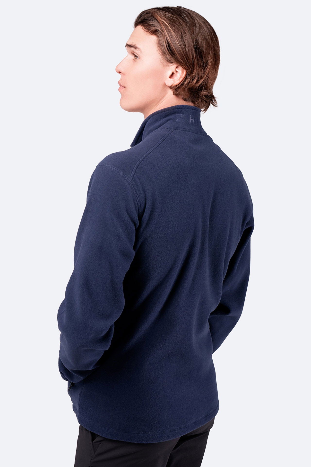 Full Zip fleecejakke 100% resirkulert 159 g/m² montert på modell