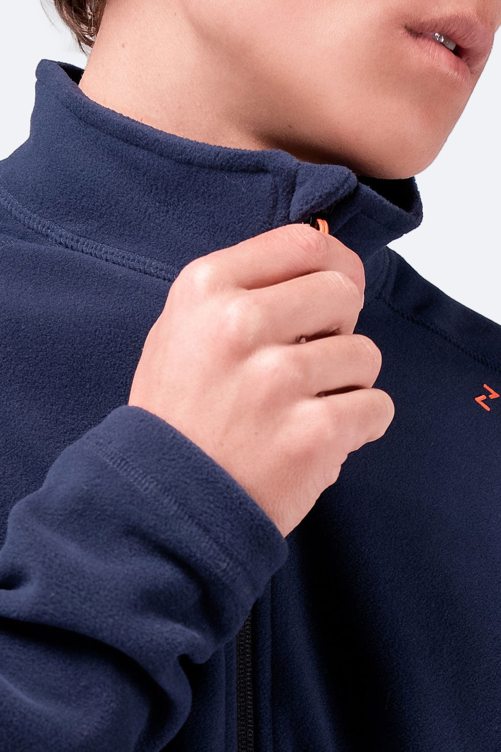 Full Zip fleecejakke 100% resirkulert 159 g/m² erme detalj
