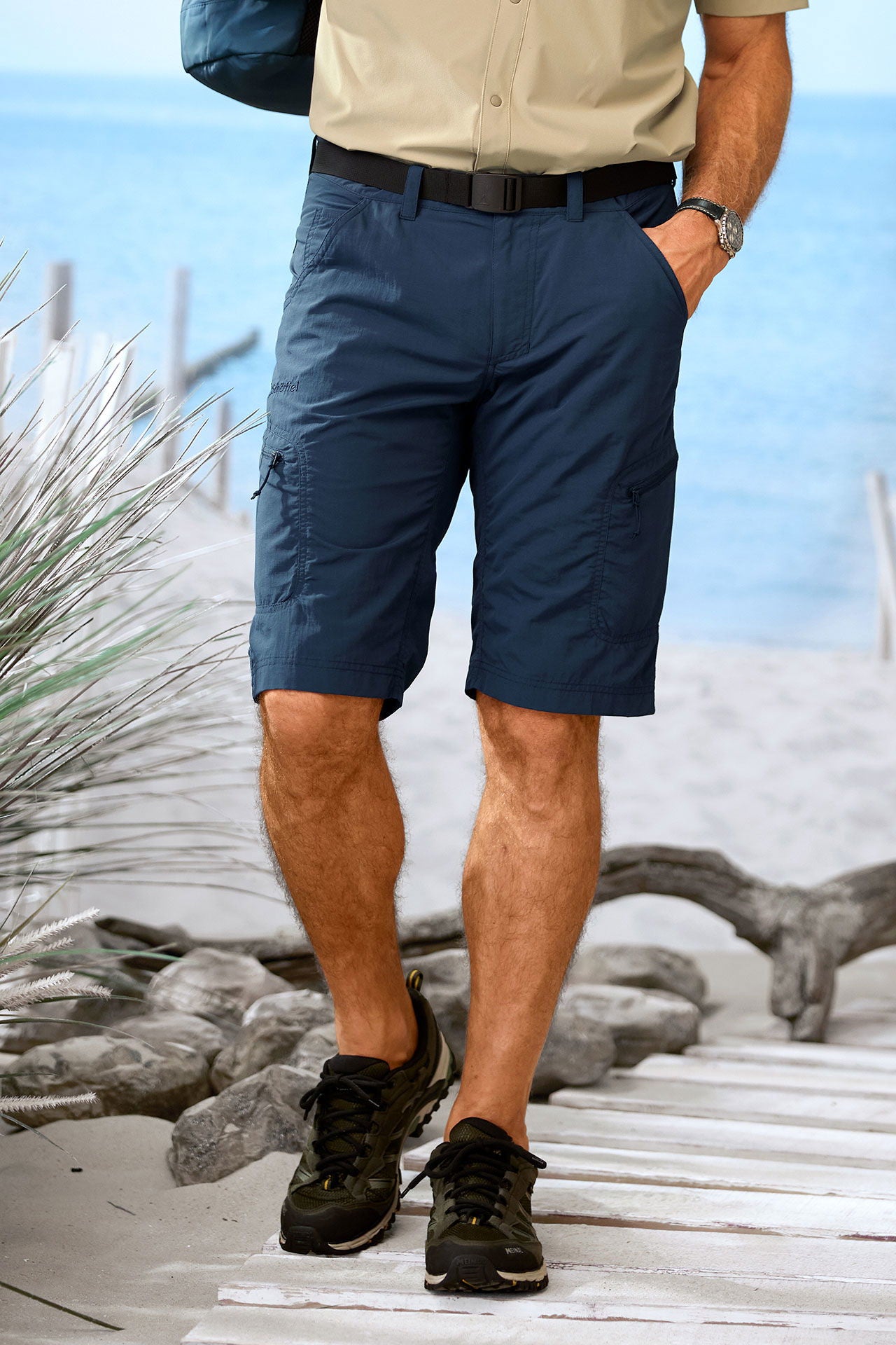 Funksjonsbermudashorts UV-beskyttelse hurtig tørkende herre - Schöffel forfra