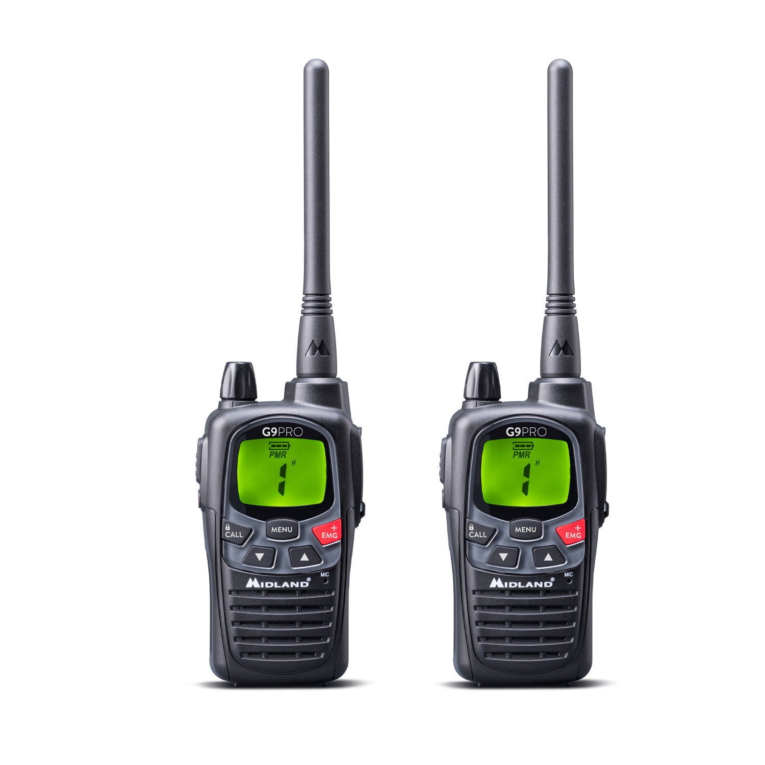 G9 Pro PMR446 radio 2-paks koffert forfra