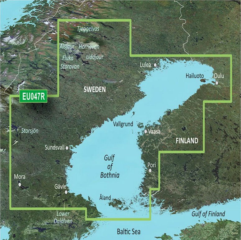 Garmin BlueChart g2 HXEU047R Bottenviken microSD sjøkart forfra