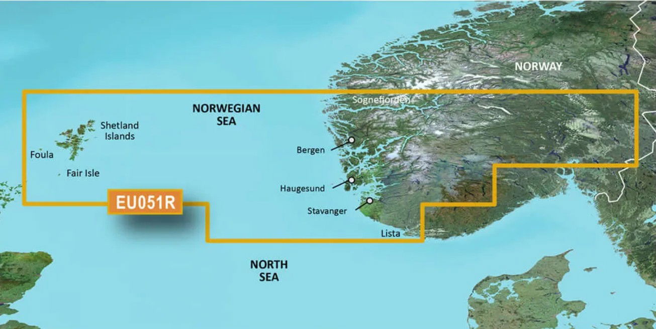 Garmin BlueChart g3 HXEU051R Lista - Sognefjorden microSD sjøkart