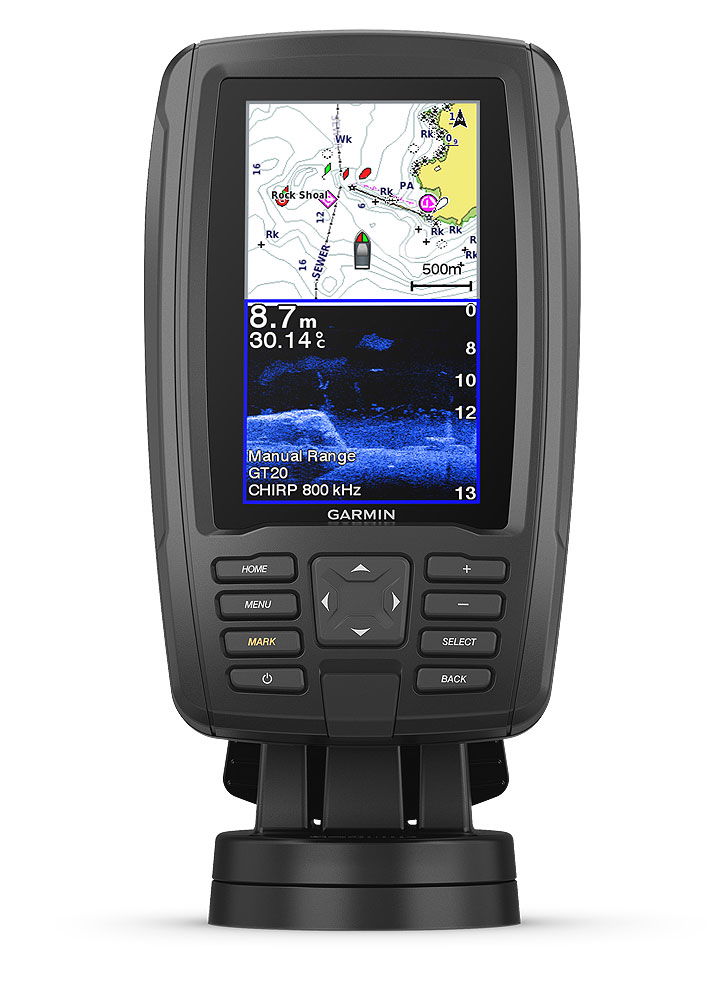 Garmin Echomap plus 42 cv kartplotter m/ekkolodd 4 tommer ClearVü forfra