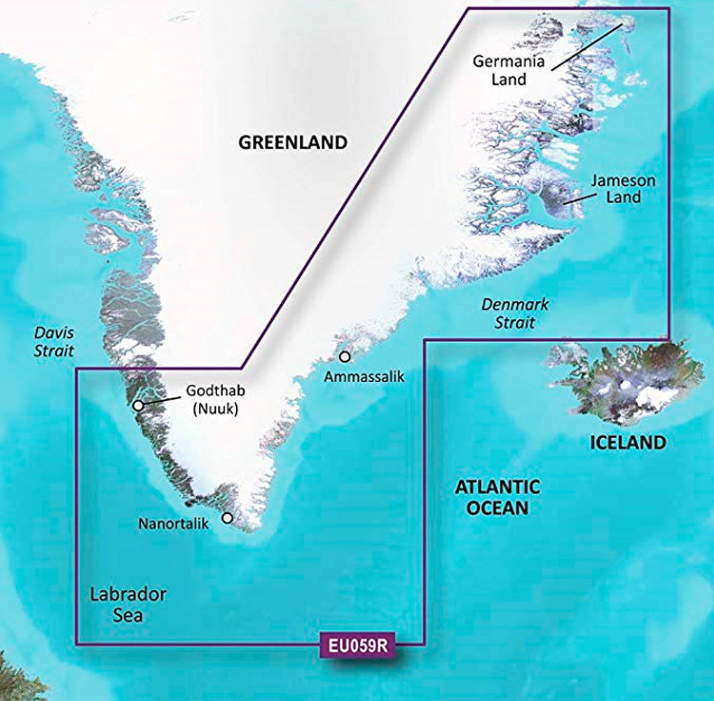 Garmin g2 BlueChart microSD/SD HXEU059R Greenland East forfra