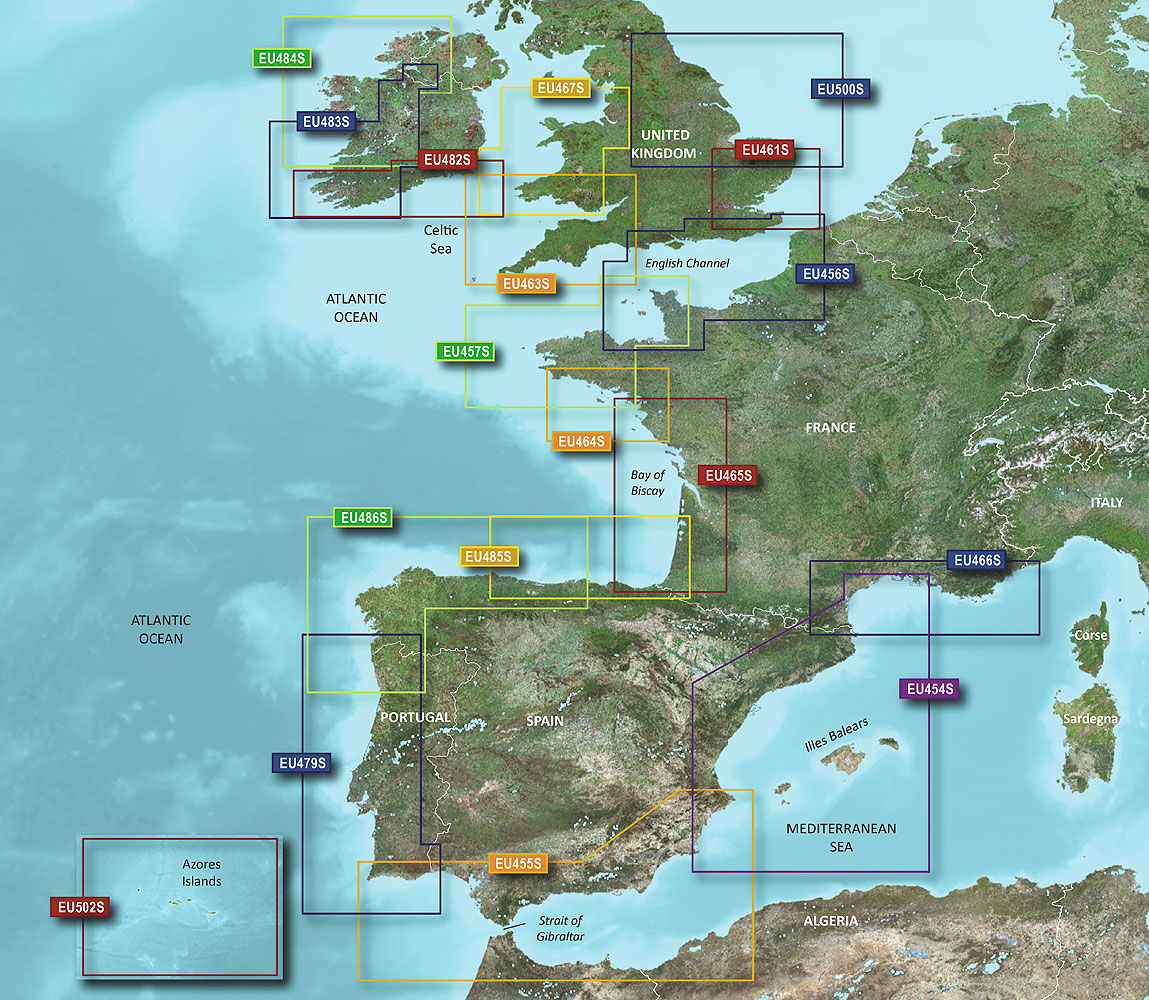 Garmin g2 Vision BlueChart VEU456S The Solent og Kanaløyene sjøkart forfra