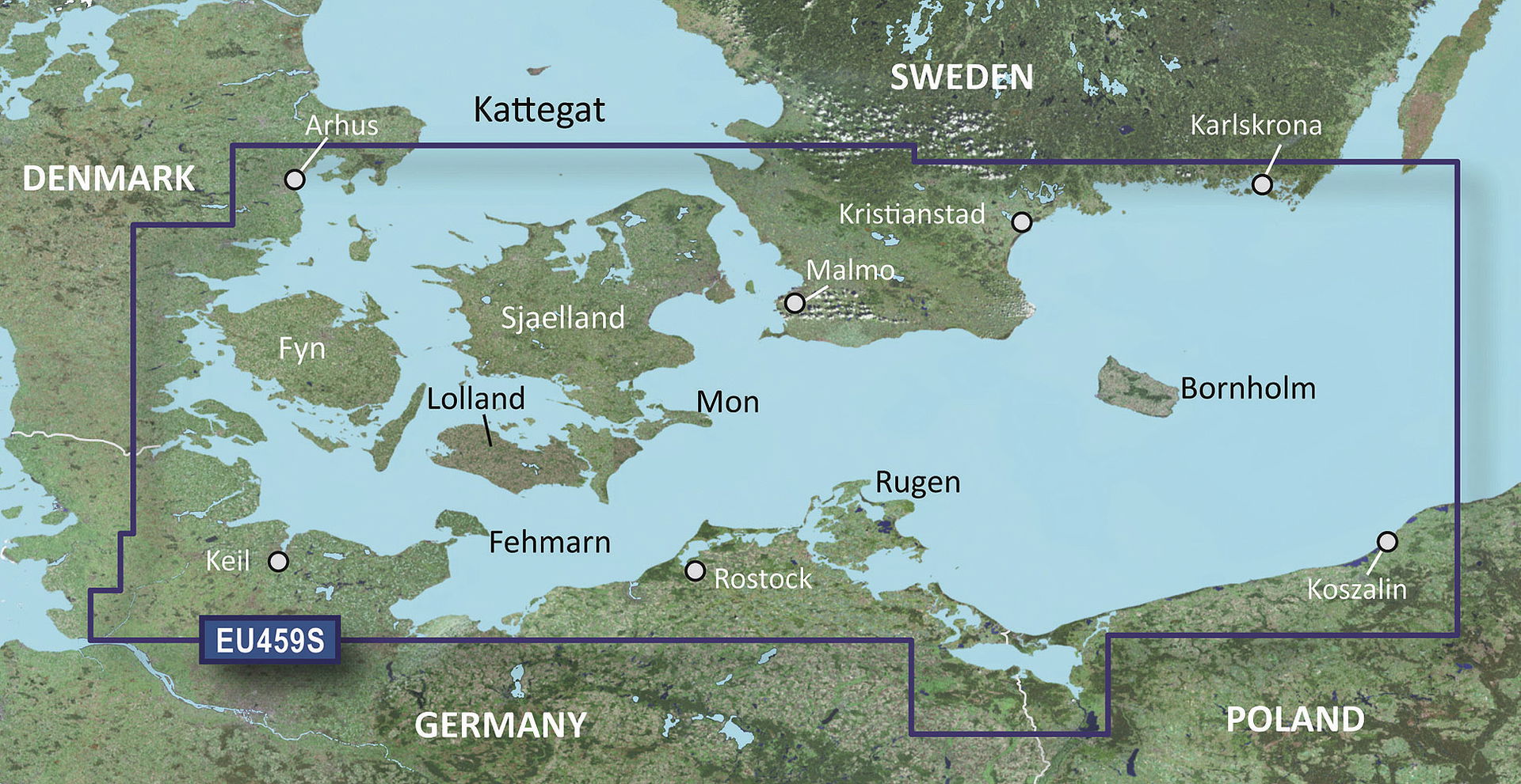 Garmin g2 Vision BlueChart VEU459S Århus sjøkart forfra
