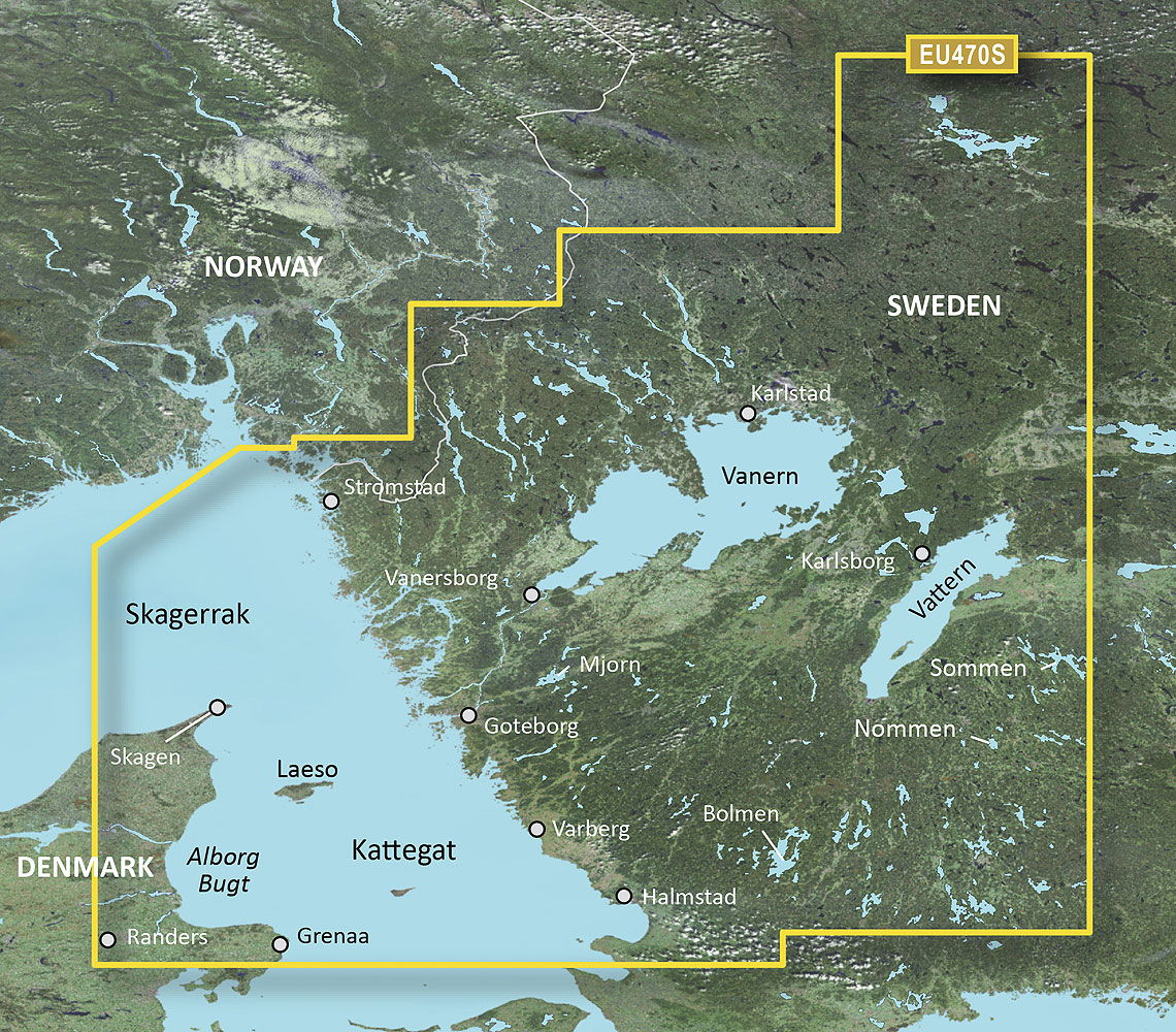 Garmin g2 Vision BlueChart VEU470S Strömstad til Halmstad forfra