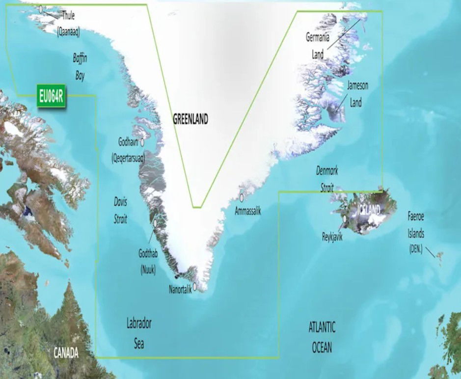 Garmin g3 BlueChart microSD/SD HXEU058R Grønland sjøkart