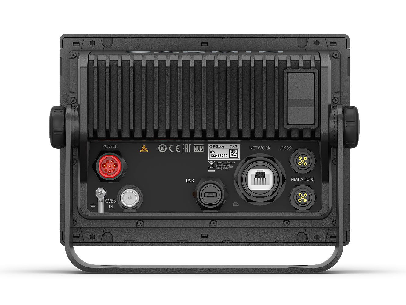 Bakside av Garmin GPSMAP 723 kartplotter 7 tommer touchskjerm