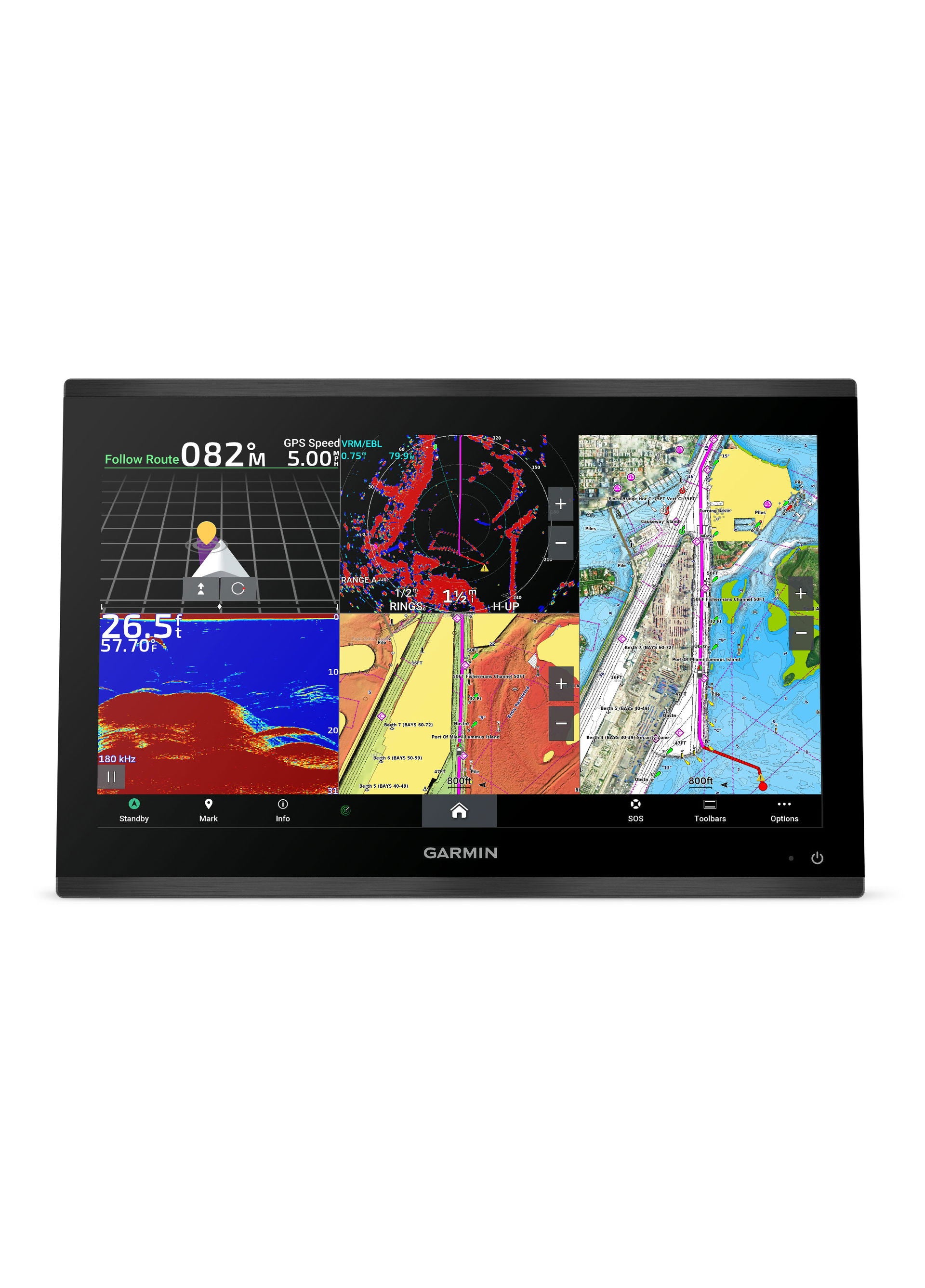 Garmin GPSMAP 9000 kartplotter 19" display forfra