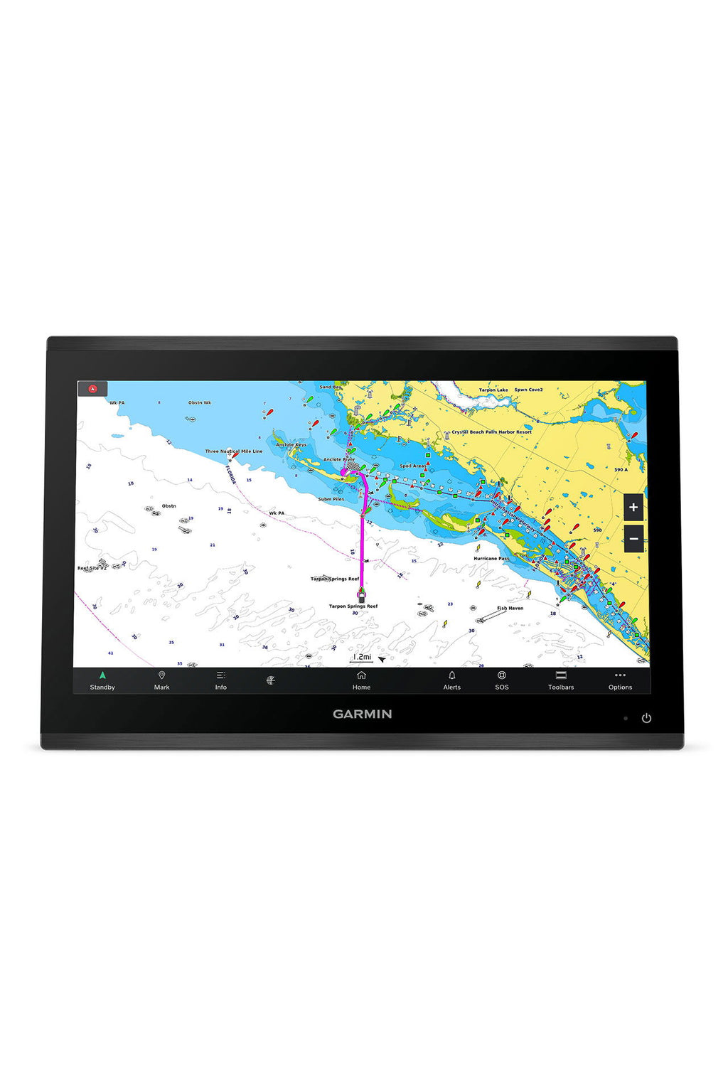 Garmin GPSMAP 9000 kartplotter 19" display detalj