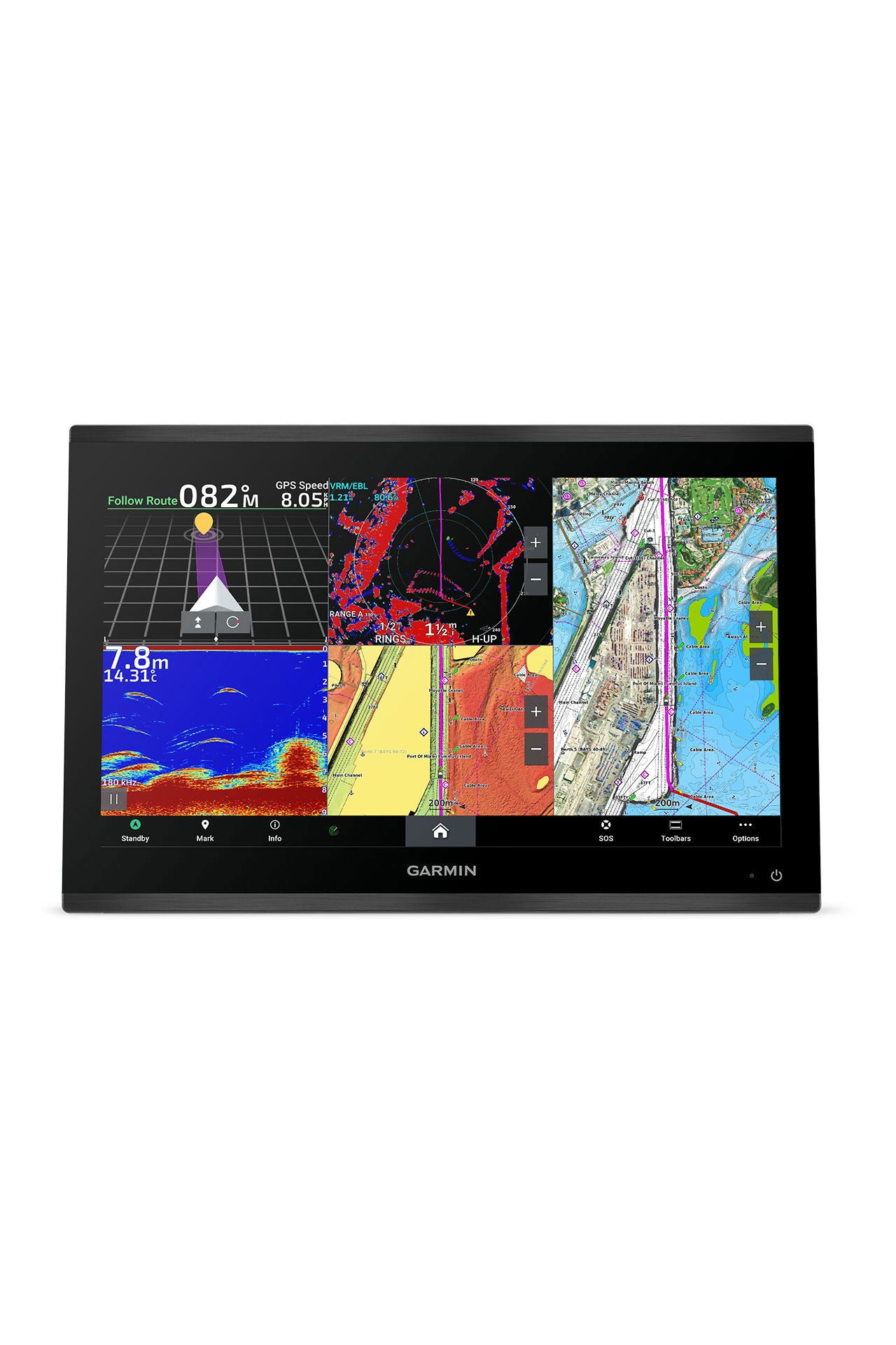 Garmin GPSMAP 9000 kartplotter 19" display montert ombord