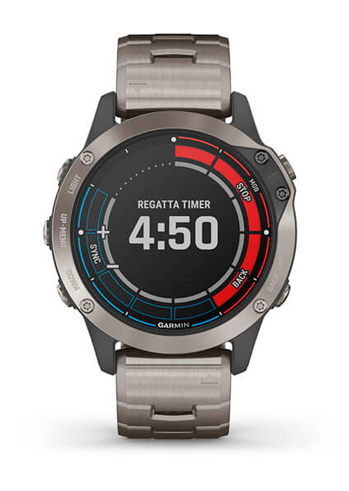Garmin Quatix 6 Titanium GPS marine smartwatch forfra