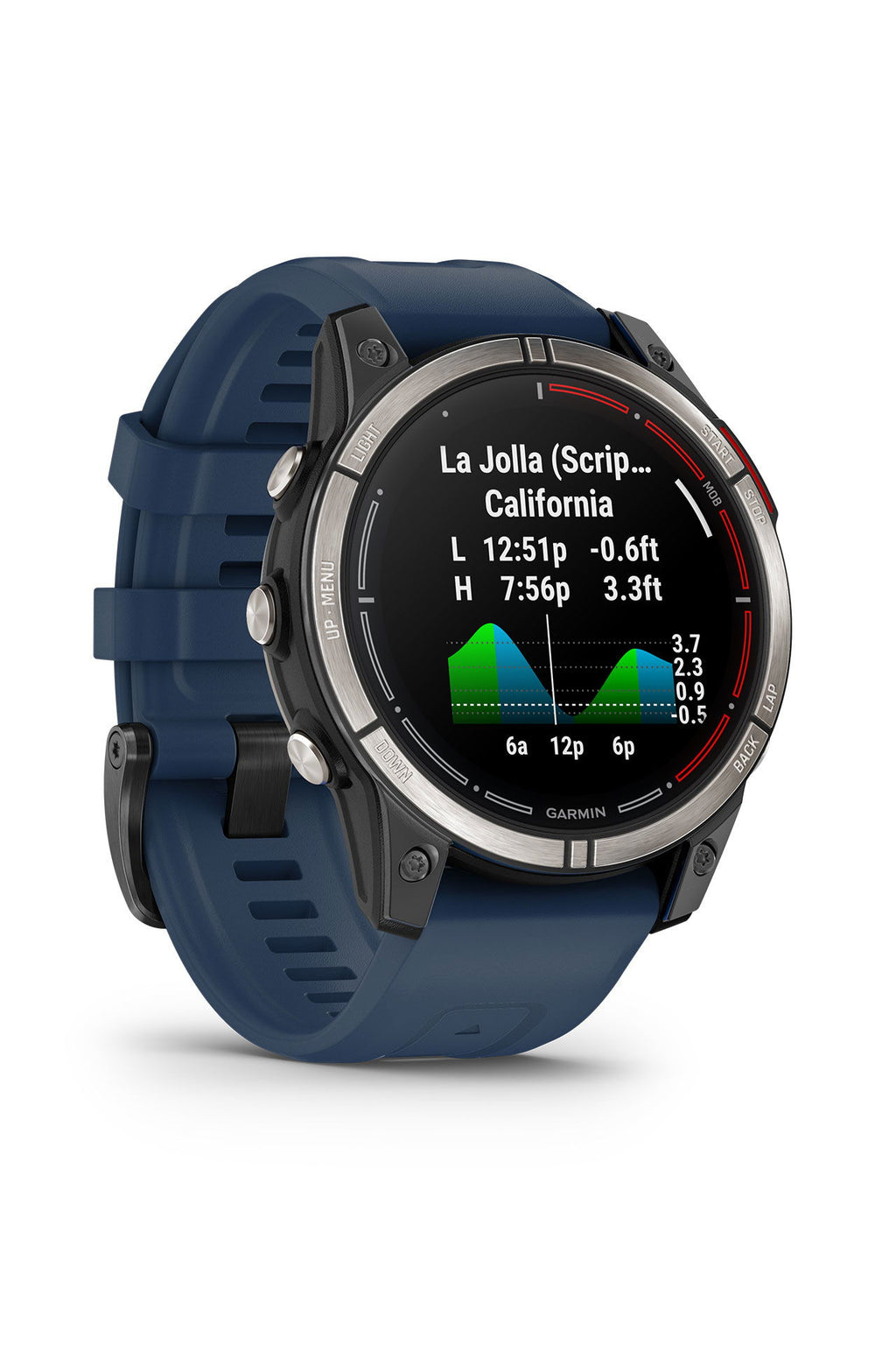 Sideprofil av Garmin Quatix 7 Pro AMOLED smartklokke