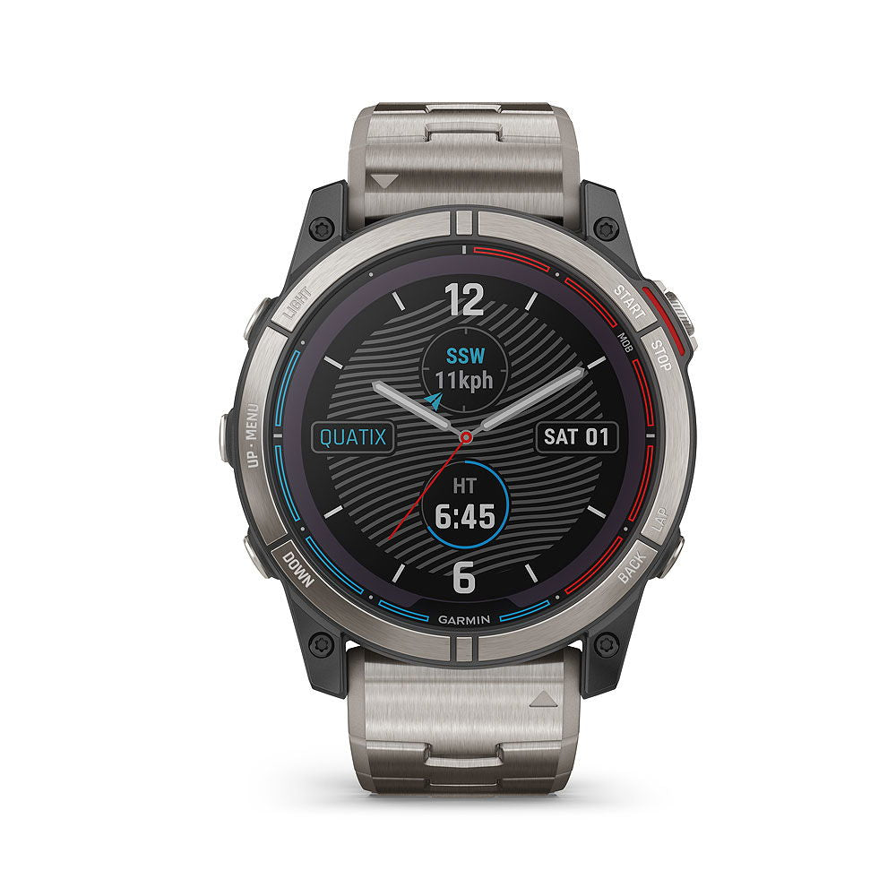 Garmin quatix 7X Sapphire Solar Titan GPS marine smartwatch forfra