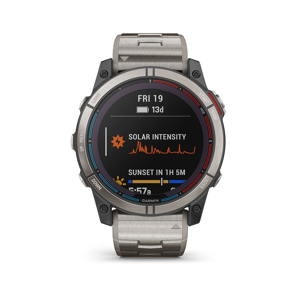 Garmin quatix 7X Sapphire Solar Titan bakside