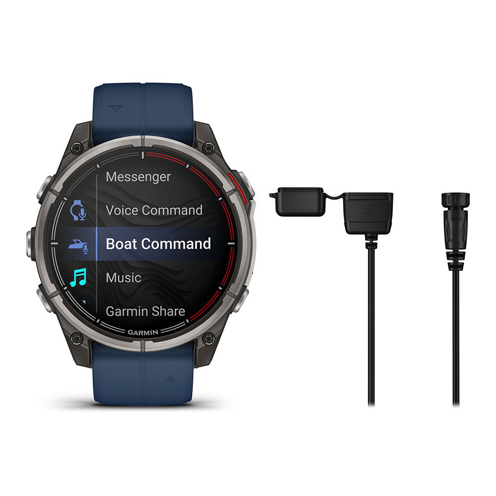 Garmin quatix 8 smartklokke bakside med titan-lünette