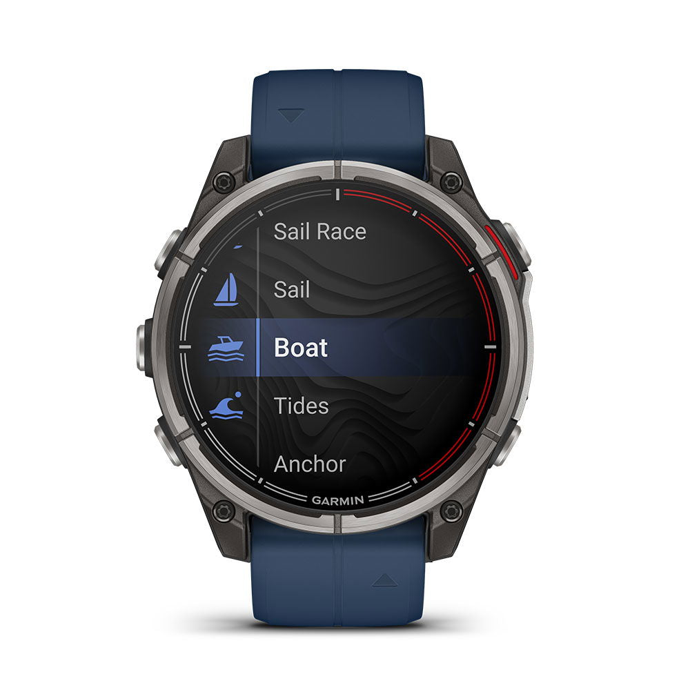Garmin quatix 8 montert på håndledd
