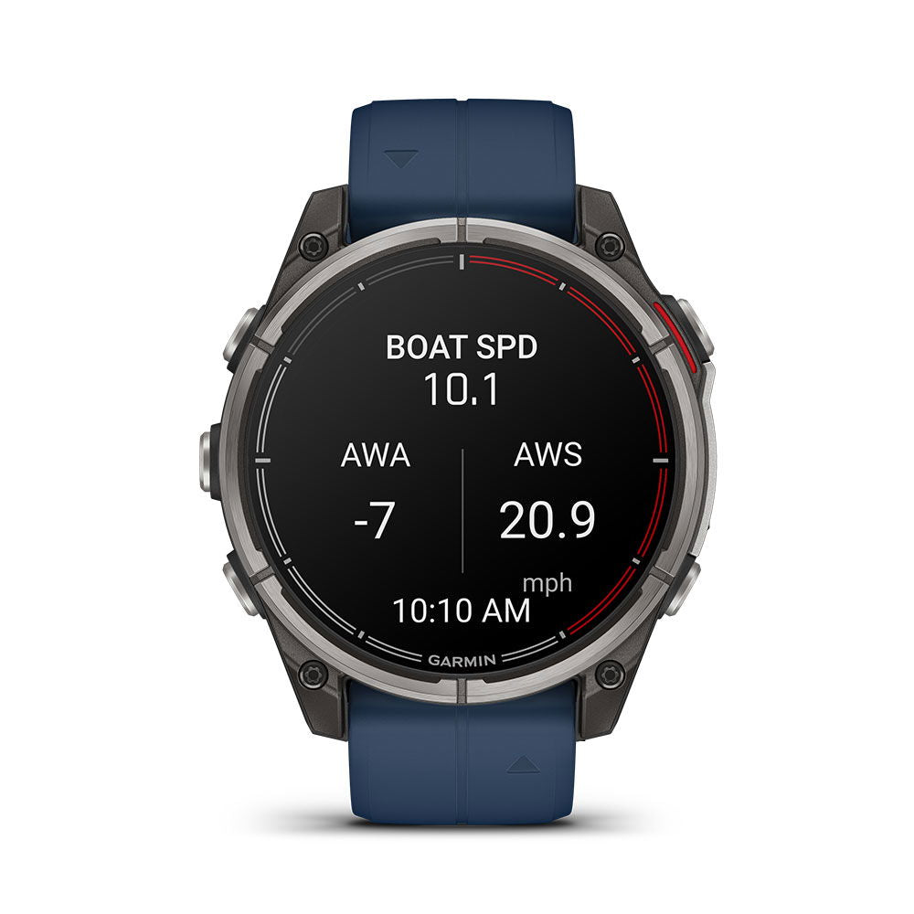 Nærbilde av Garmin quatix 8 safirglass