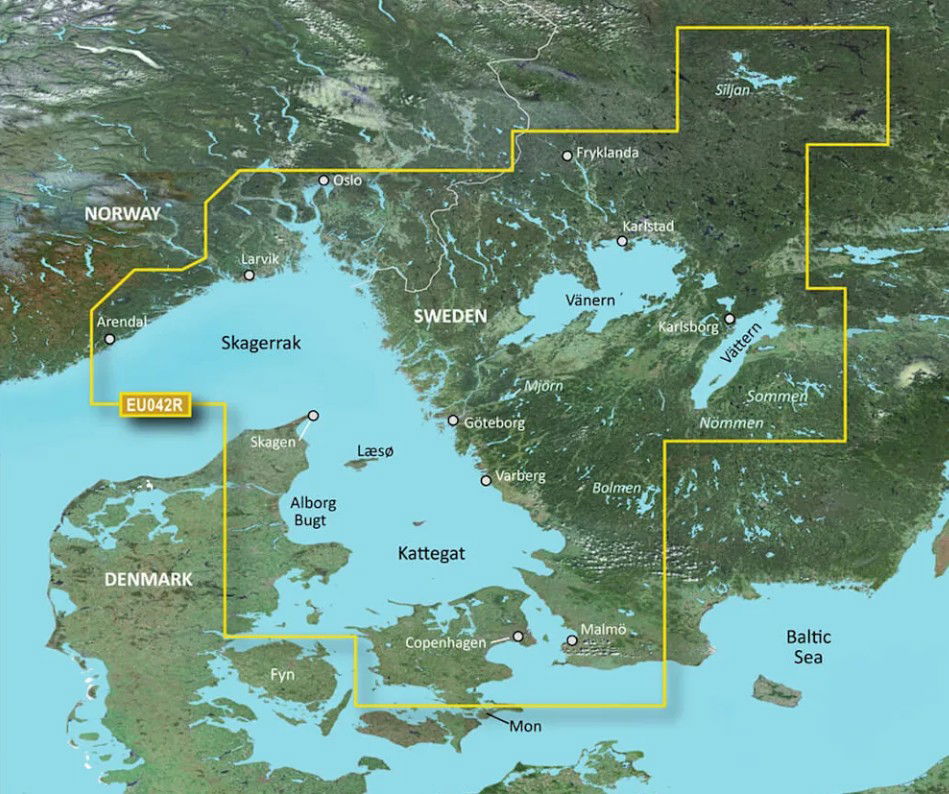 Garmin sj?kart G2 EU042R Oslo til Trelleborg microSD/SD for navigasjon