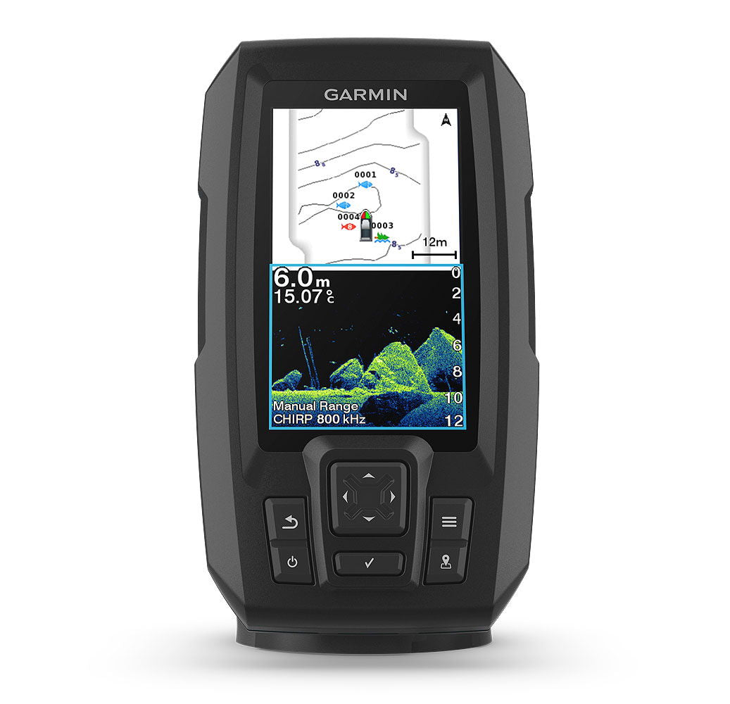 Garmin Striker Vivid 4 ekkolodd med CHIRP og GPS 4,3 tommer for presis fiskedeteksjon