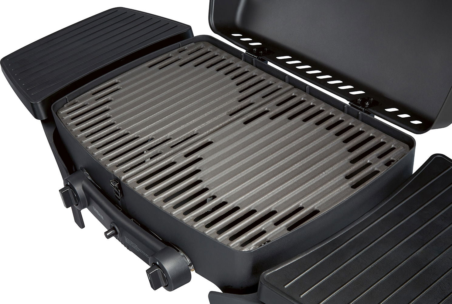 Gassgrill Urban 2x 2,2 kW aluminiumsstøp med termometer nærbilde av termometer