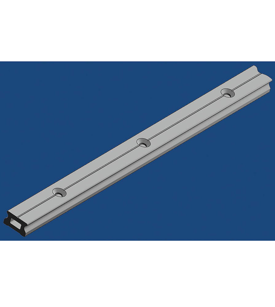 Genuaskinne flat profil aluminium 100 cm 12 mm forfra