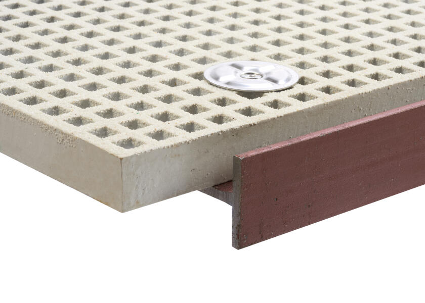 GFK gitterrist bryggeplate sandbelagt 100,7 x 300,7 cm sklisikker