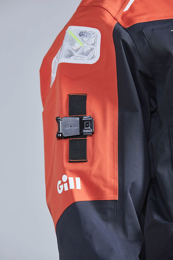 Gill OS13 offshore seiljakke herre glidelås detalj
