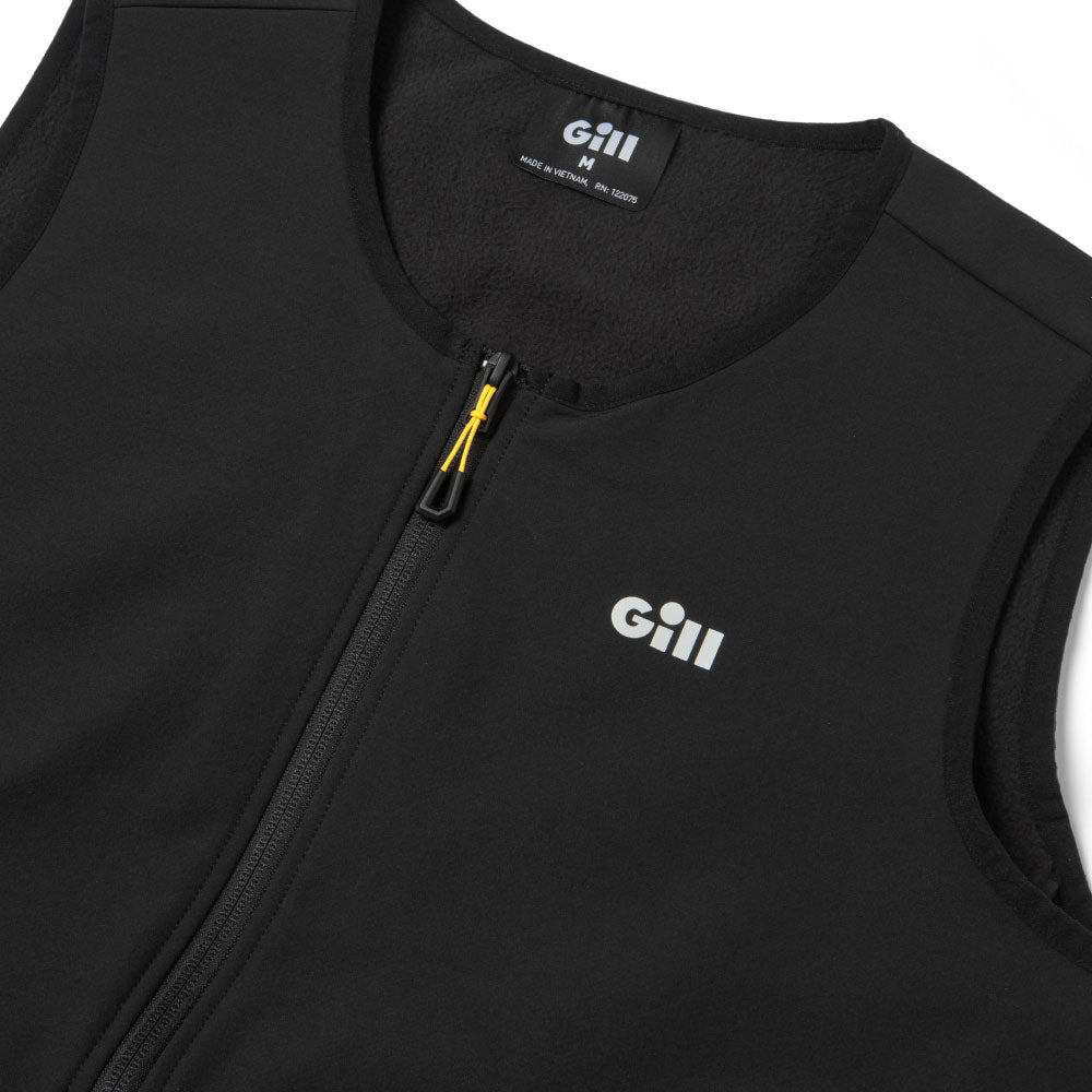 Gill Performance salopette termofleece detalj av glidelås og stoff