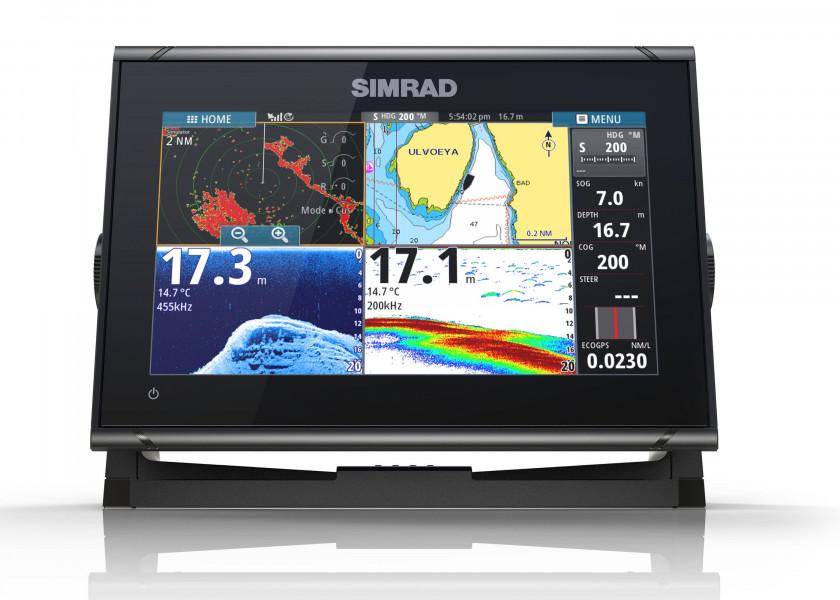 Detalj av GO9 XSE kartplotter 9" touchskjerm med radar og ekkolodd