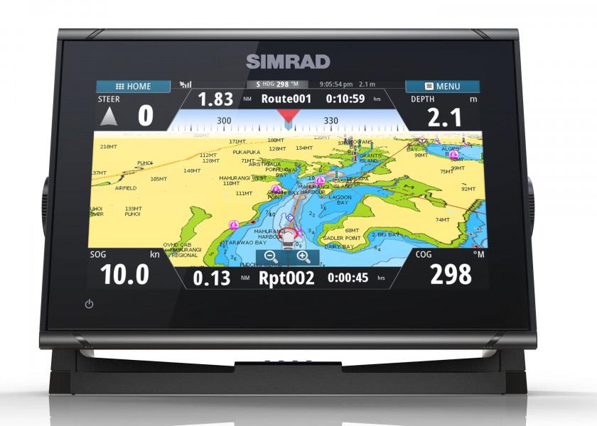 Bruk av GO9 XSE kartplotter 9" touchskjerm med radar og ekkolodd i sjøen