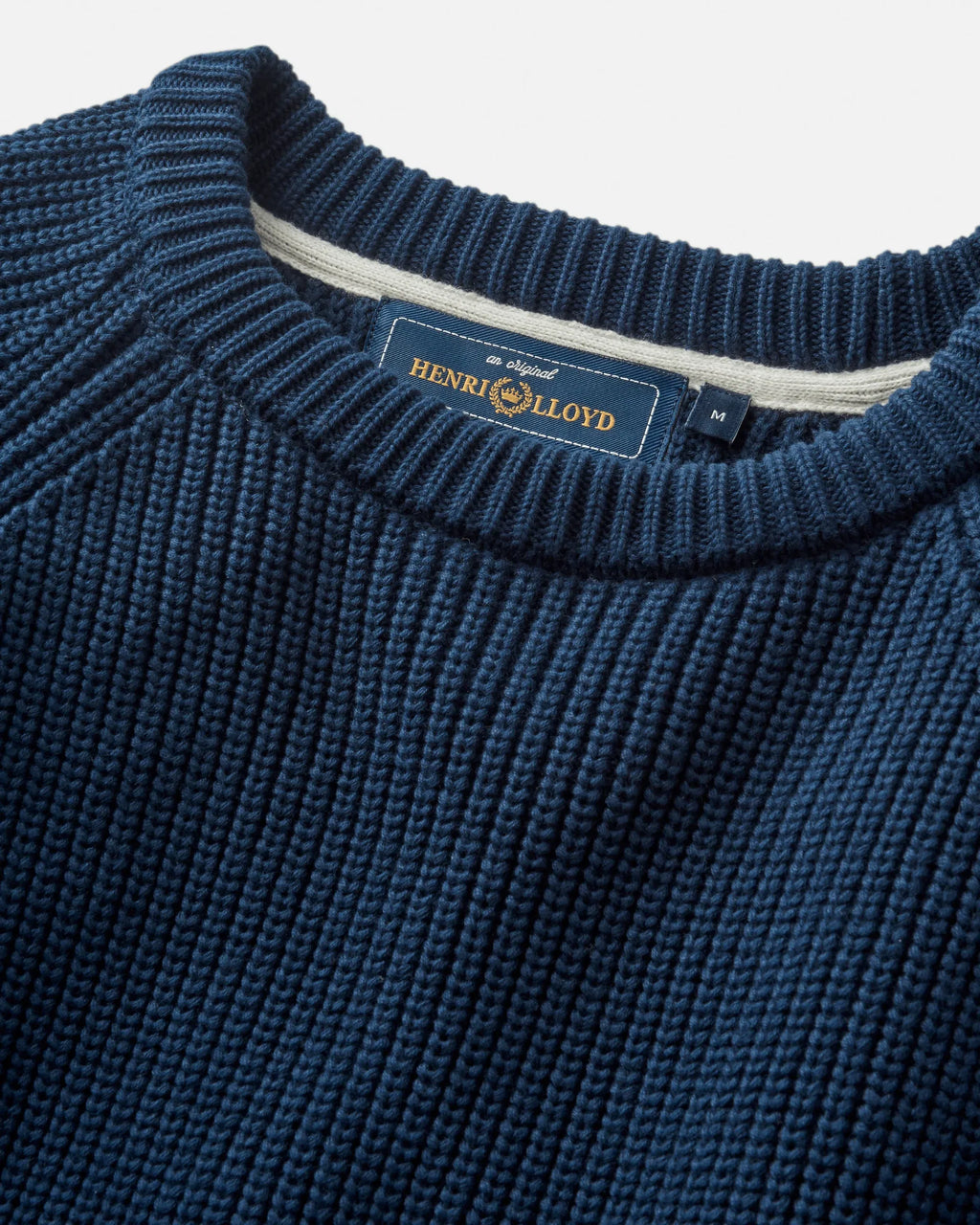 Golant Ribbed Crew strikkegenser detalj av strikkemønster