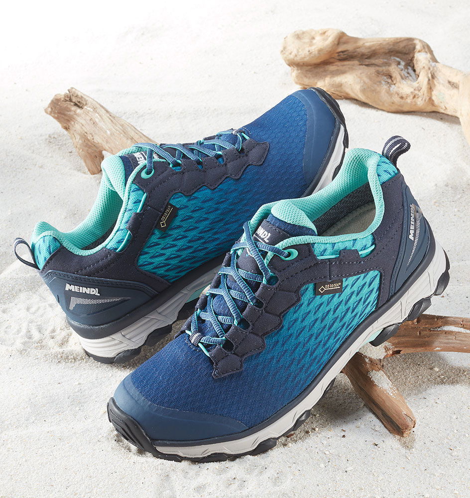 Gore-Tex trekking-sko dame vanntett og pustende - Meindl detalj nærbilde