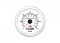 GPS speedometer 85 mm 0-30 knop hvit med kompass forfra