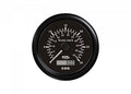 GPS speedometer 85 mm 0-30 knop sort med kompass og antenne forfra