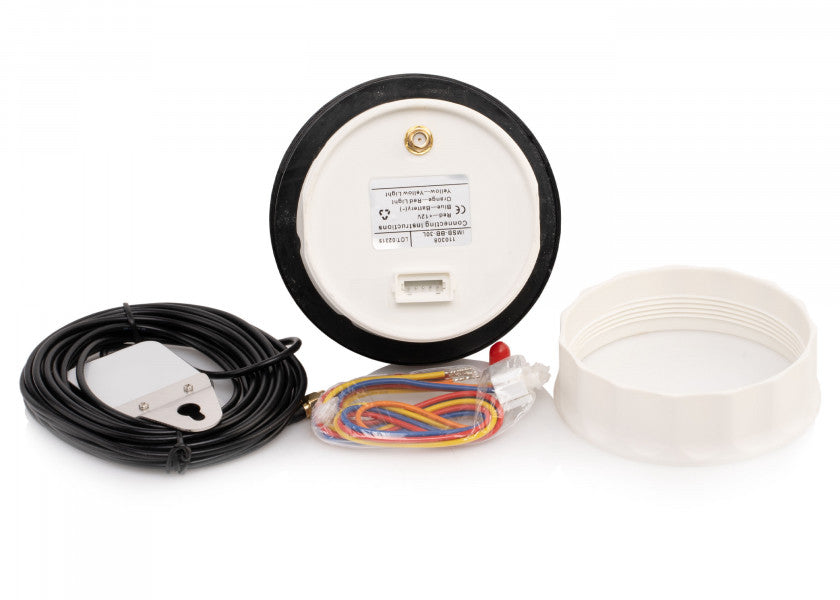 Detaljbilde av GPS speedometer svart 30 knop analog og digital visning 12V - Wema
