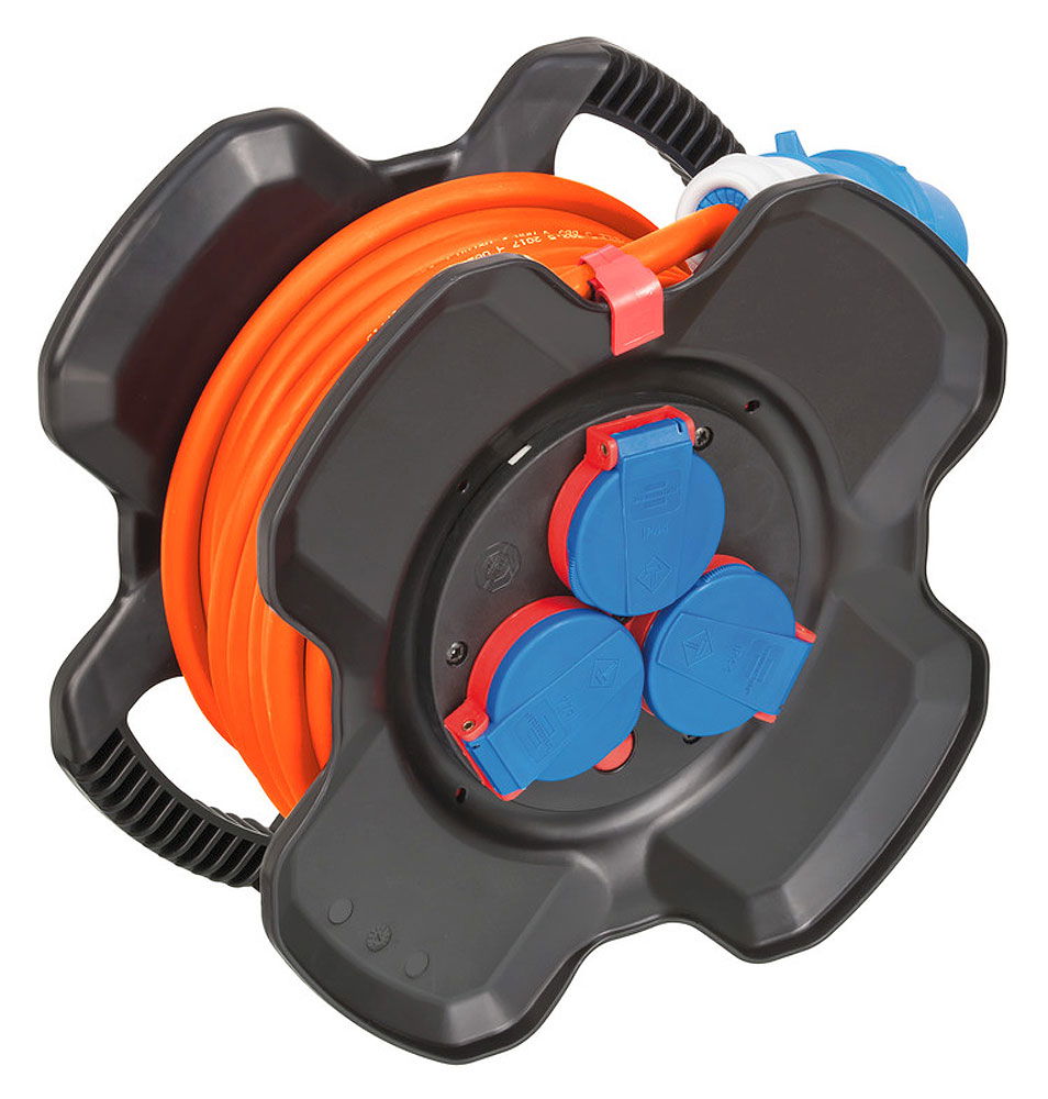 Gummi kabeltrommel IP44 10 m H07RN-F 3G2,5 oransje - Brennenstuhl detalj