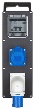 Gummifordeler PowerX-Line 230V med jordfeilbryter forfra