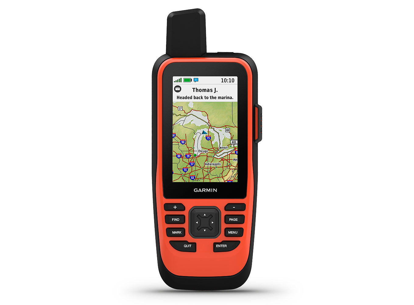Håndholdt GPS Garmin GPSMAP 86i med inReach forfra