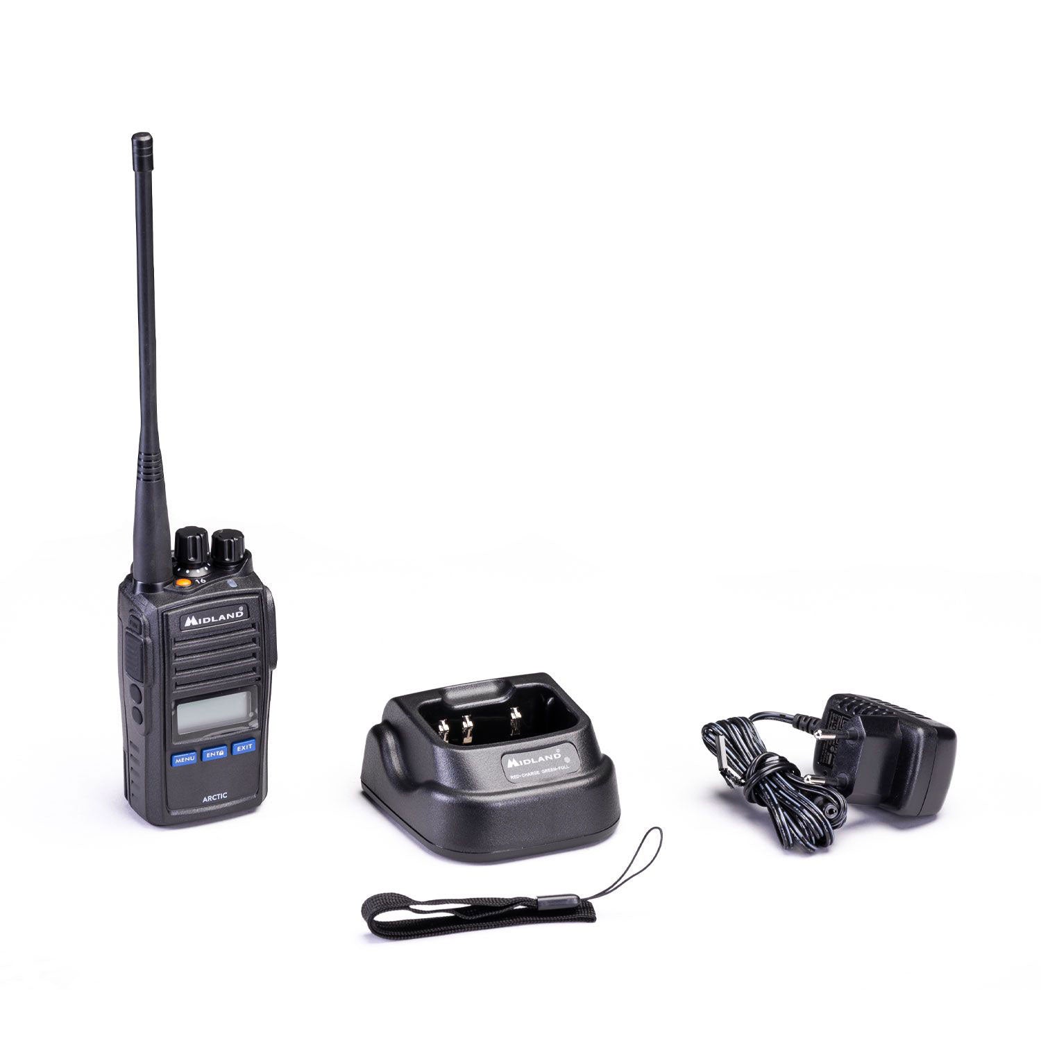 Detalj av Håndholdt VHF 5W 57 kanaler 230 g Midland antenne