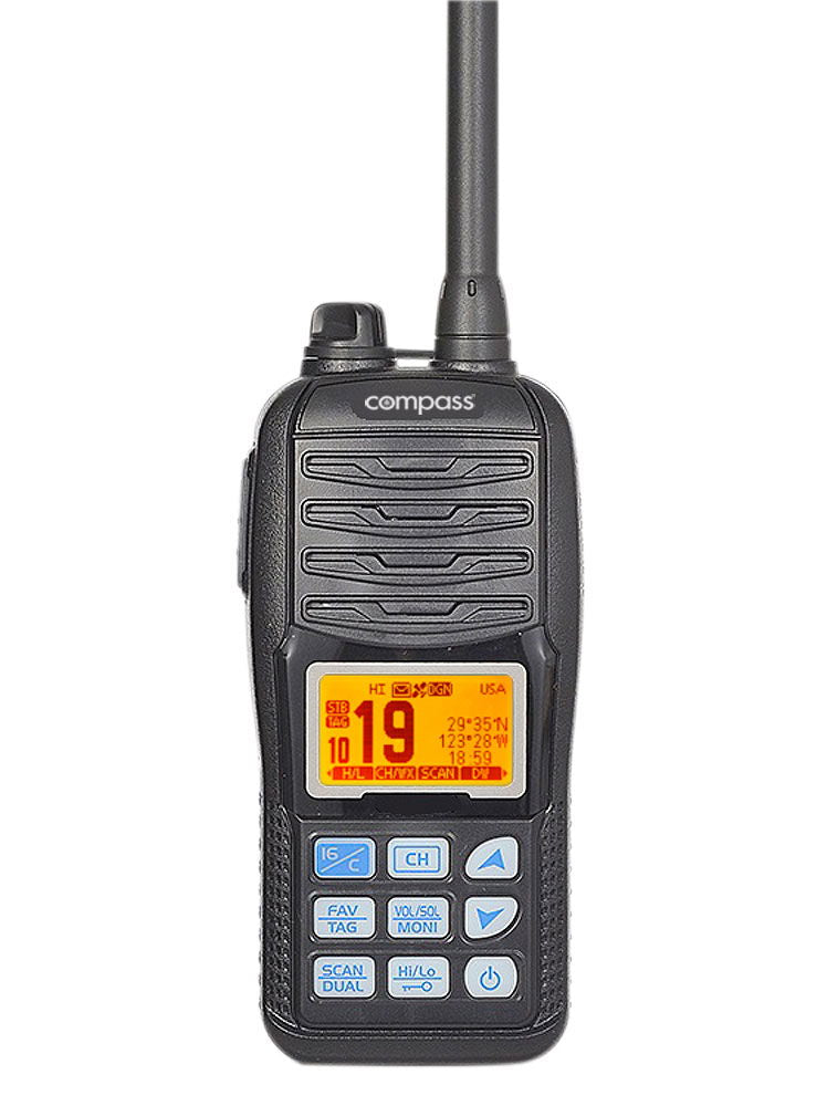 Håndholdt VHF CX-500 flytende fra Compass forside