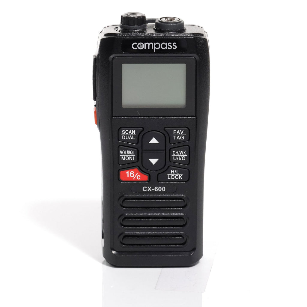 Håndholdt VHF CX-600 flytende IPX7 235 g bakside