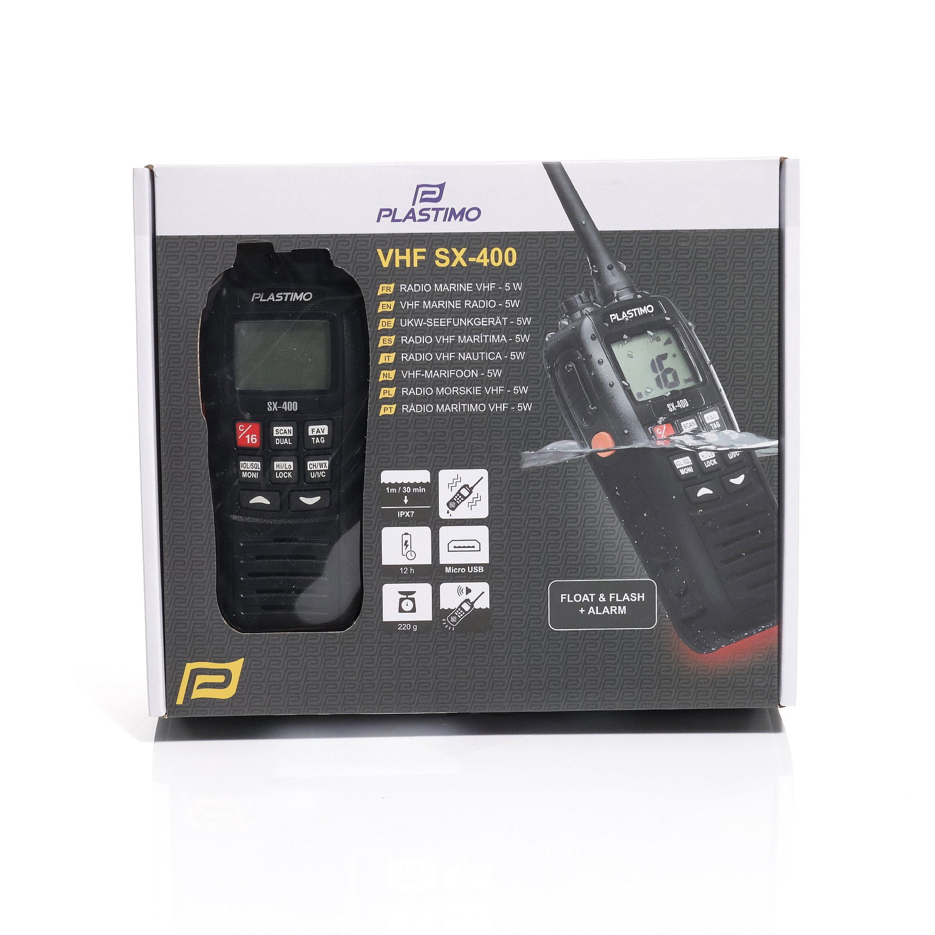 Håndholdt VHF SX-400 5 W vanntett og flytende - Plastimo