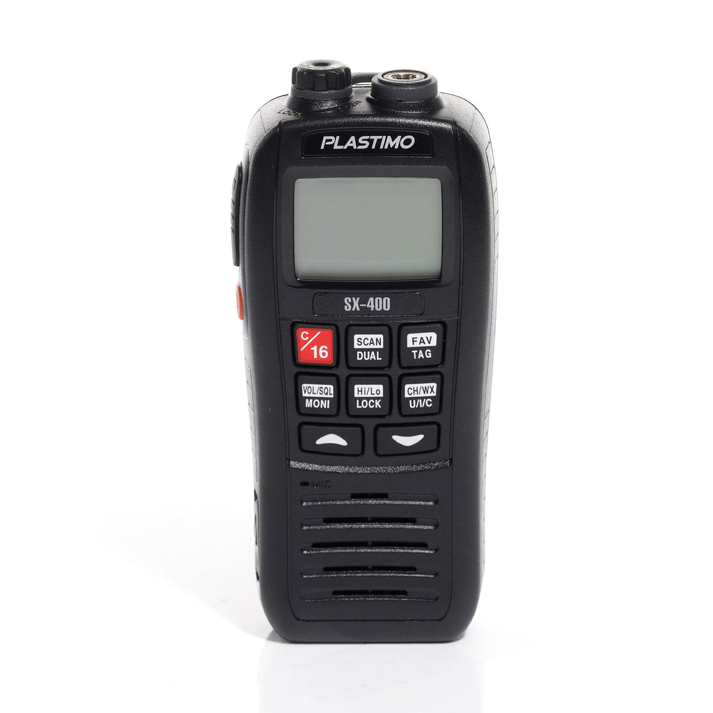 Nærbilde av Håndholdt VHF SX-400 5 W vanntett og flytende display